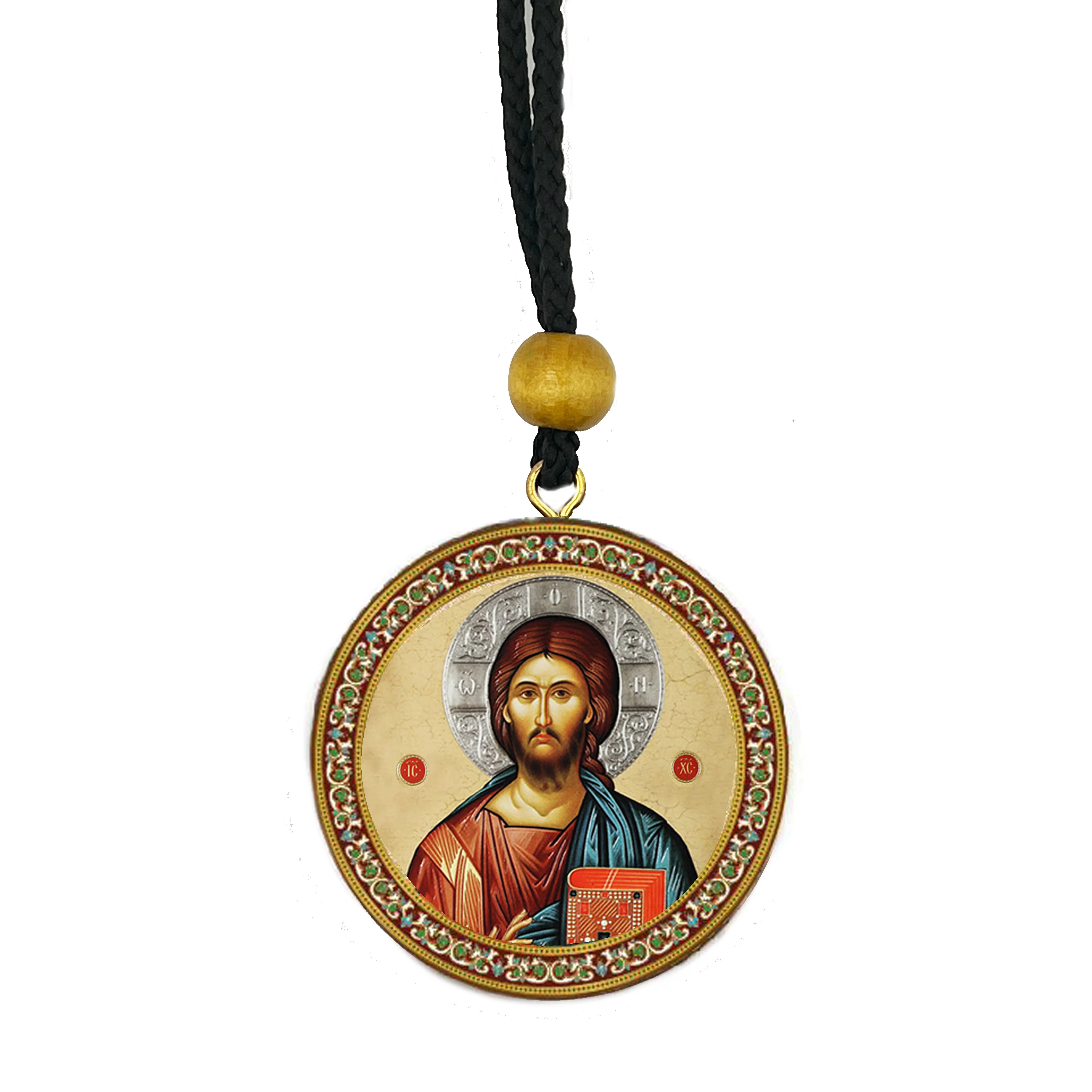 Christ Pantocrator & Our Lady of Vladimir Home & Car Icon - Image 2