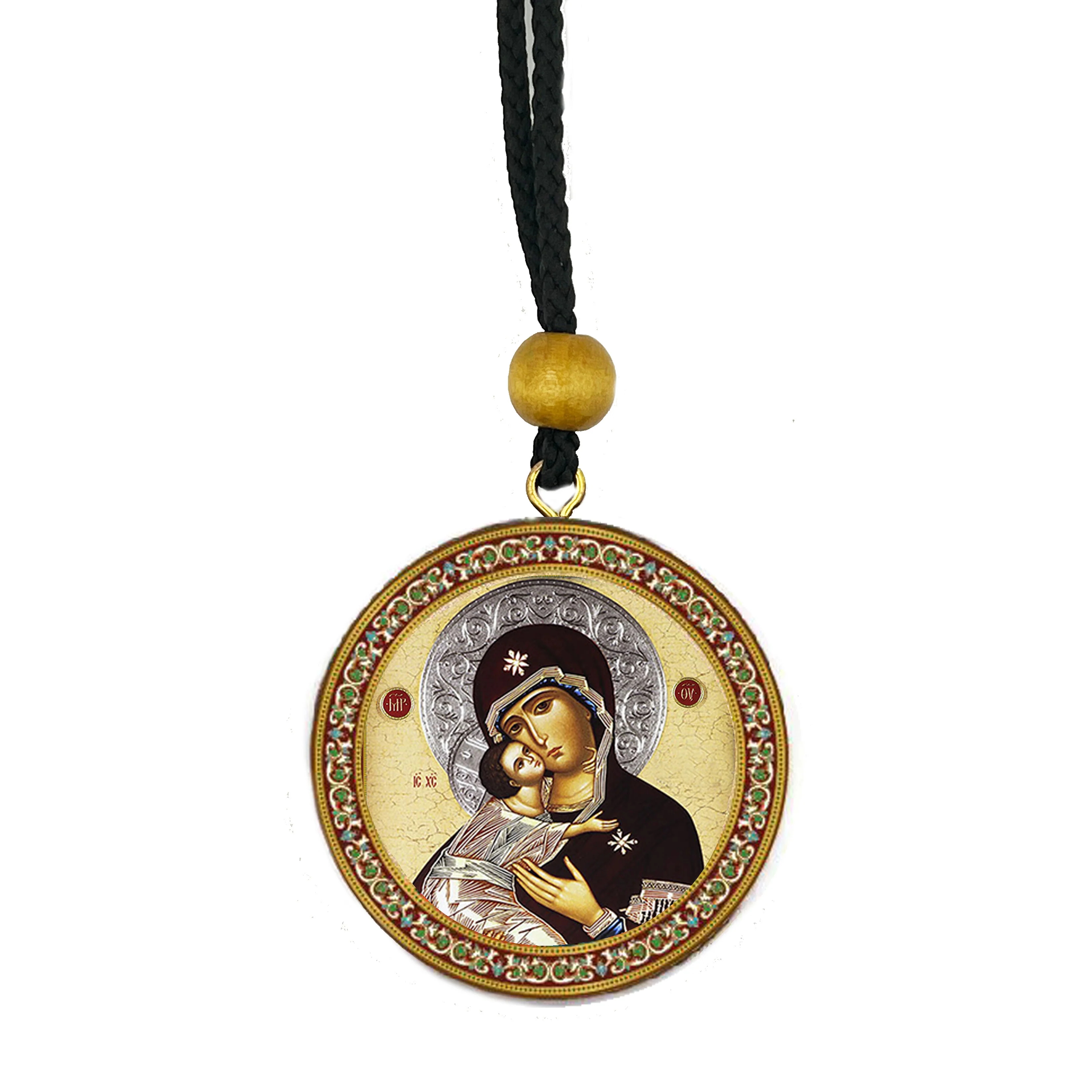 Christ Pantocrator & Our Lady of Vladimir Home & Car Icon - Image 3