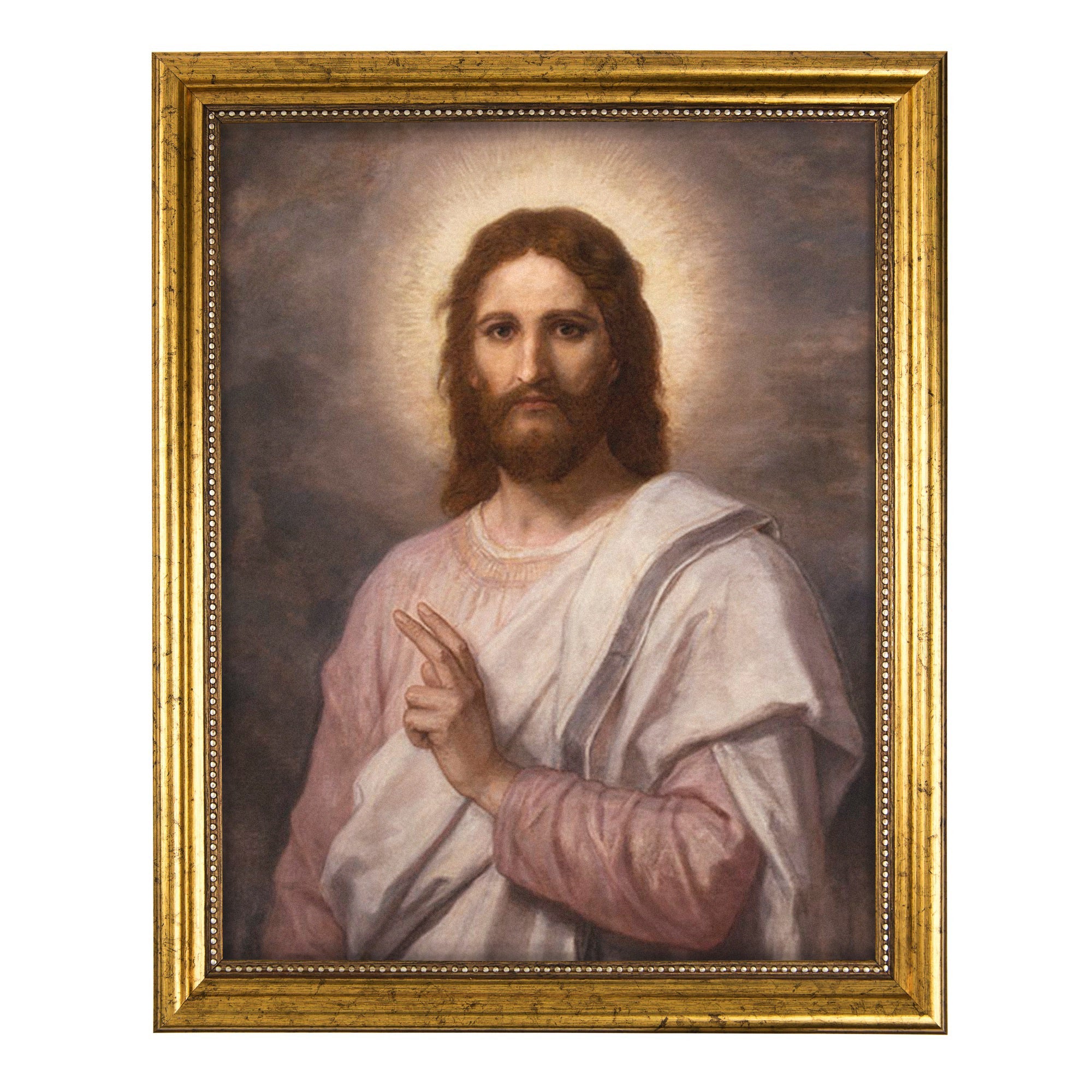 Christ the Savior Antique Gold Framed Print - 8" x 10" - Image 2