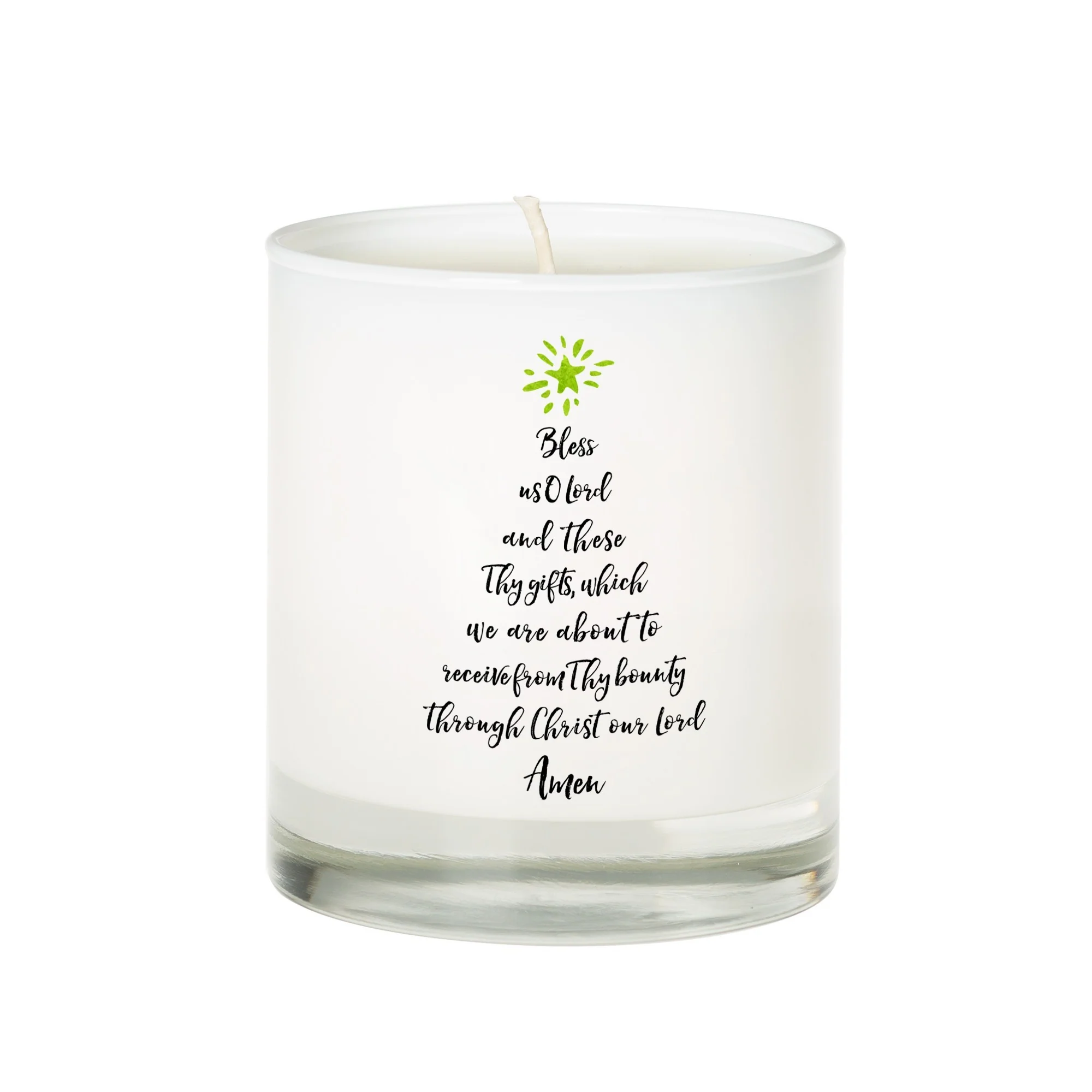 Christmas Bless Us O Lord Candle - Image 2