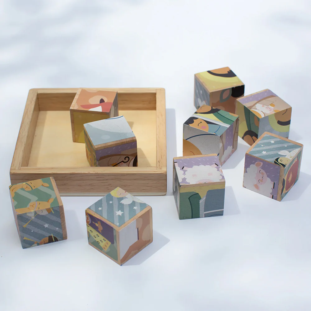 Christmas Nativity Wooden Cube Puzzle - Image 5
