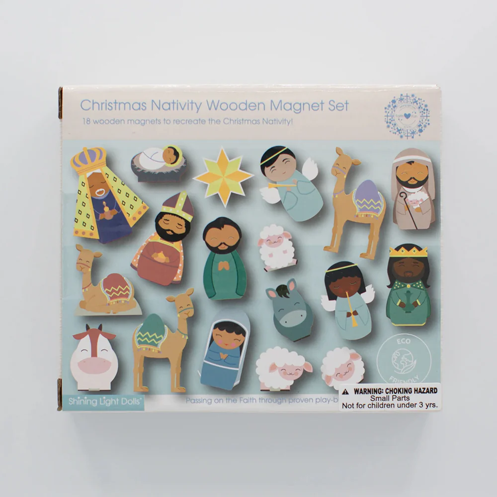 Christmas Nativity Wooden Magnet Set - Image 3