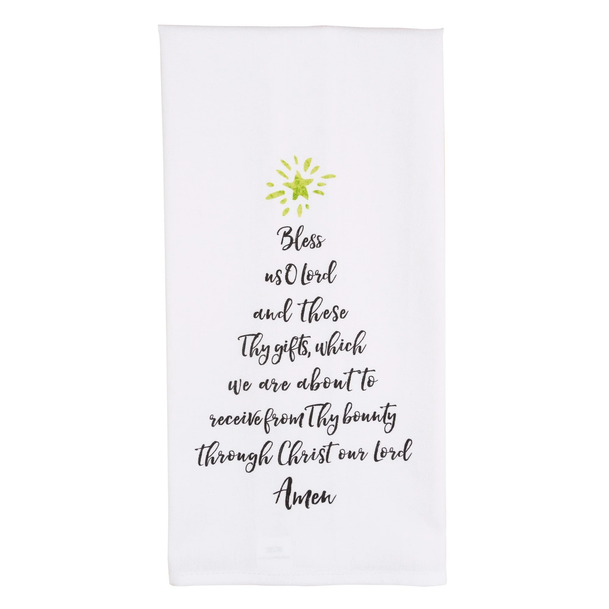 Christmas Tree "Bless Us O Lord" Dish Towel - Image 2