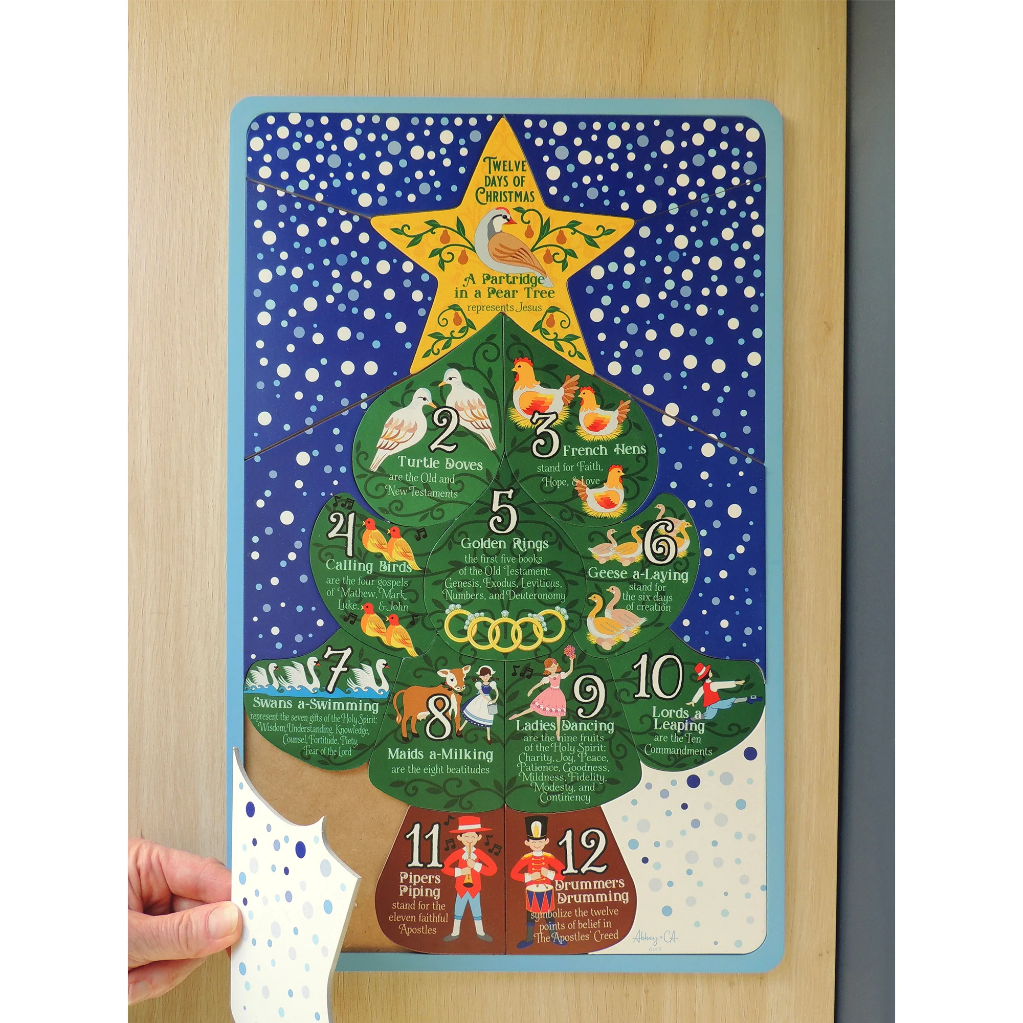 Chunky 12 Days of Christmas Puzzle - 12 Pieces