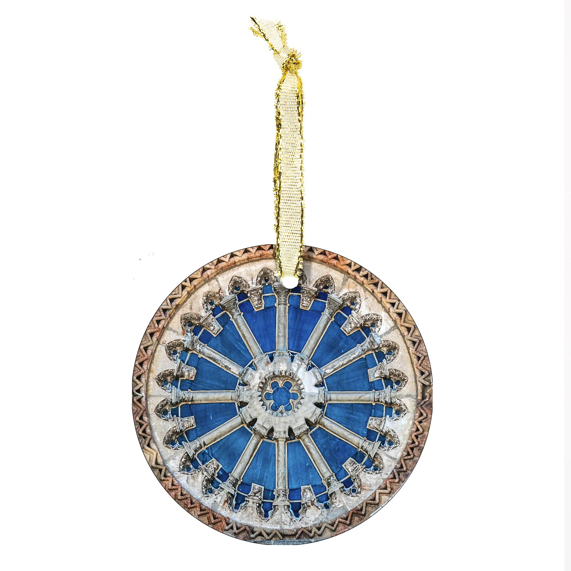Church of San Pedro Rose Window Glass Ornament - Image 2