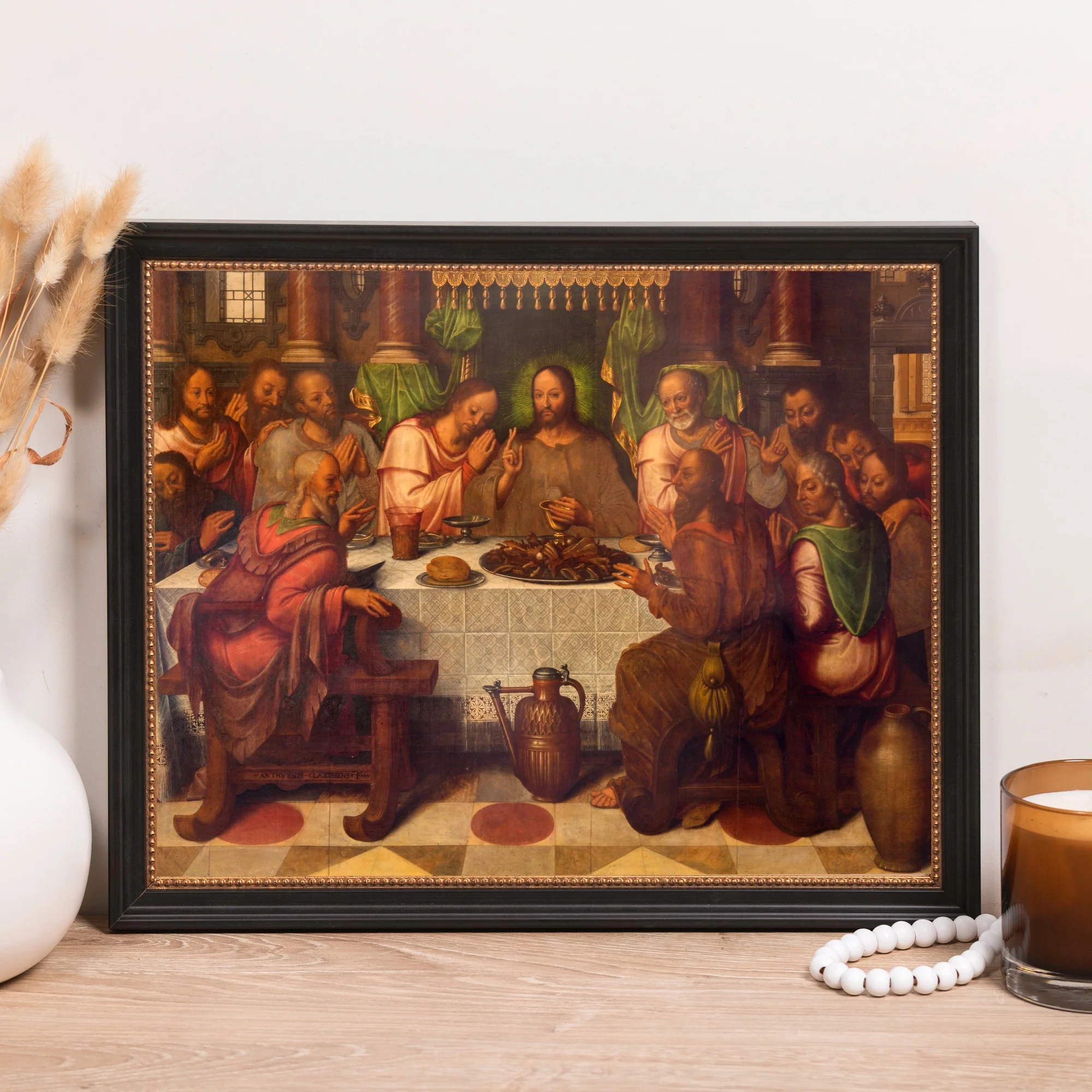 Clacius' The Last Supper Framed Canvas - Sacred Classics Collection - Image 10
