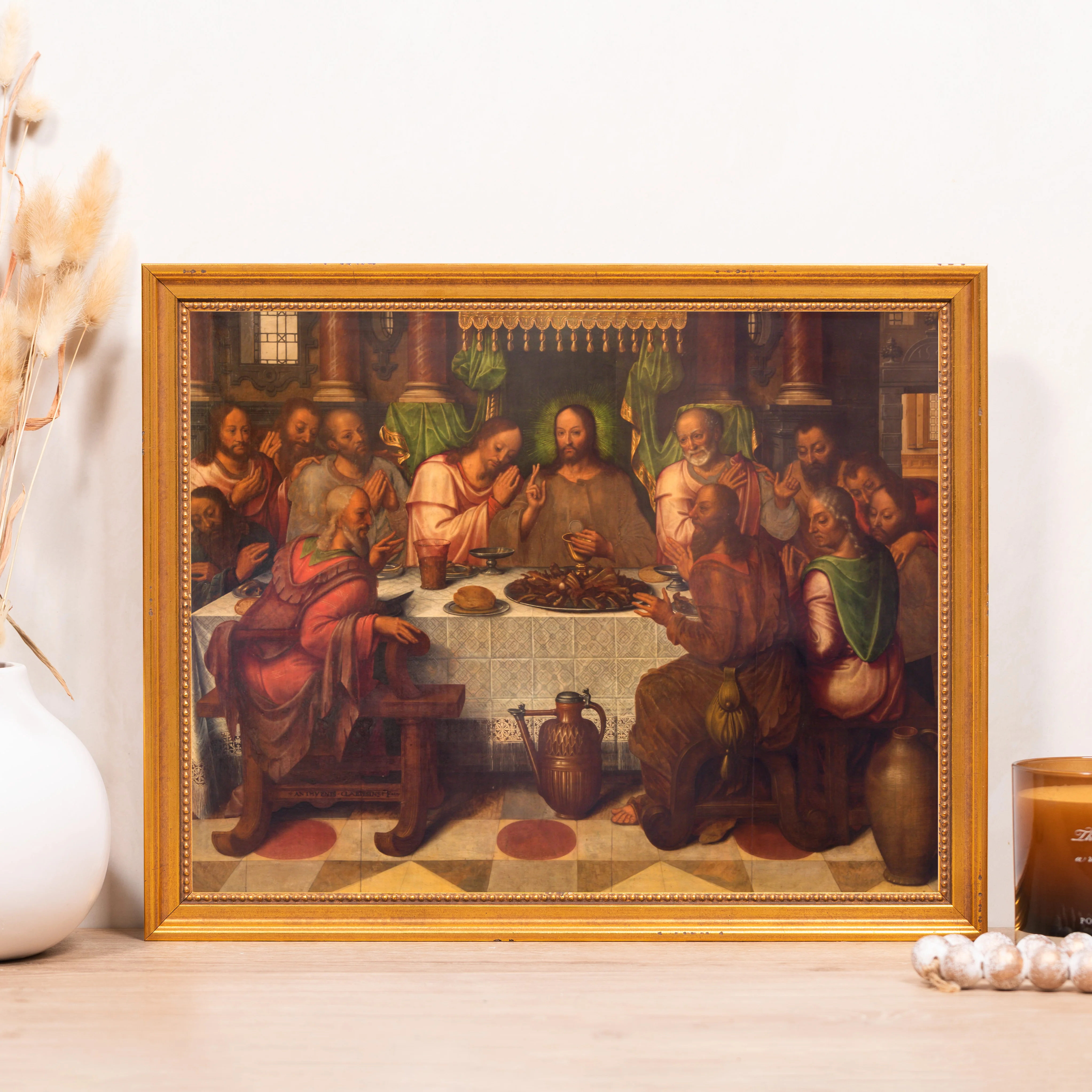 Clacius' The Last Supper Framed Canvas - Sacred Classics Collection - Image 4