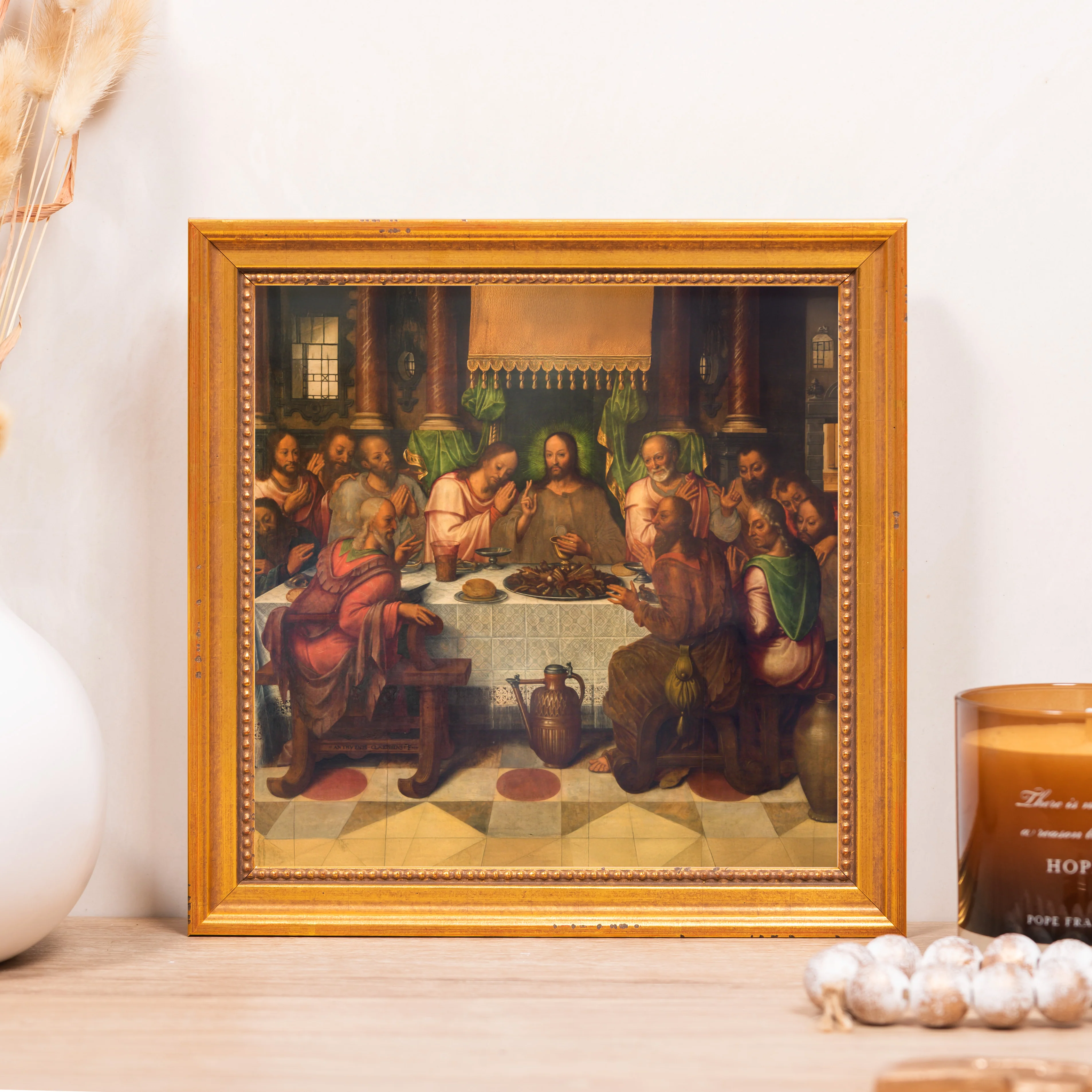 Clacius' The Last Supper Framed Canvas - Sacred Mini Collection - Image 5