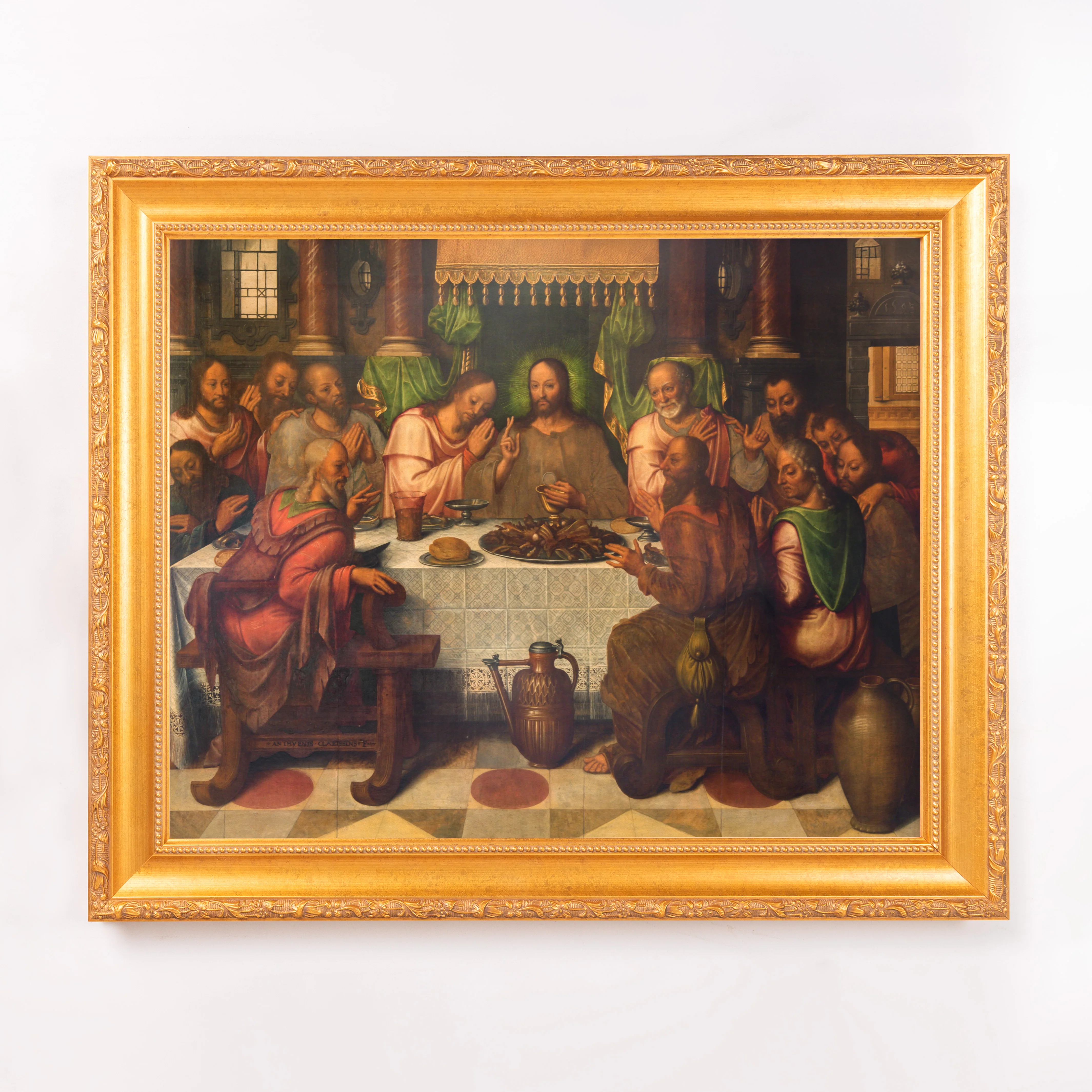 Clacius' The Last Supper Framed Canvas - Sacred Signature Collection - Image 3
