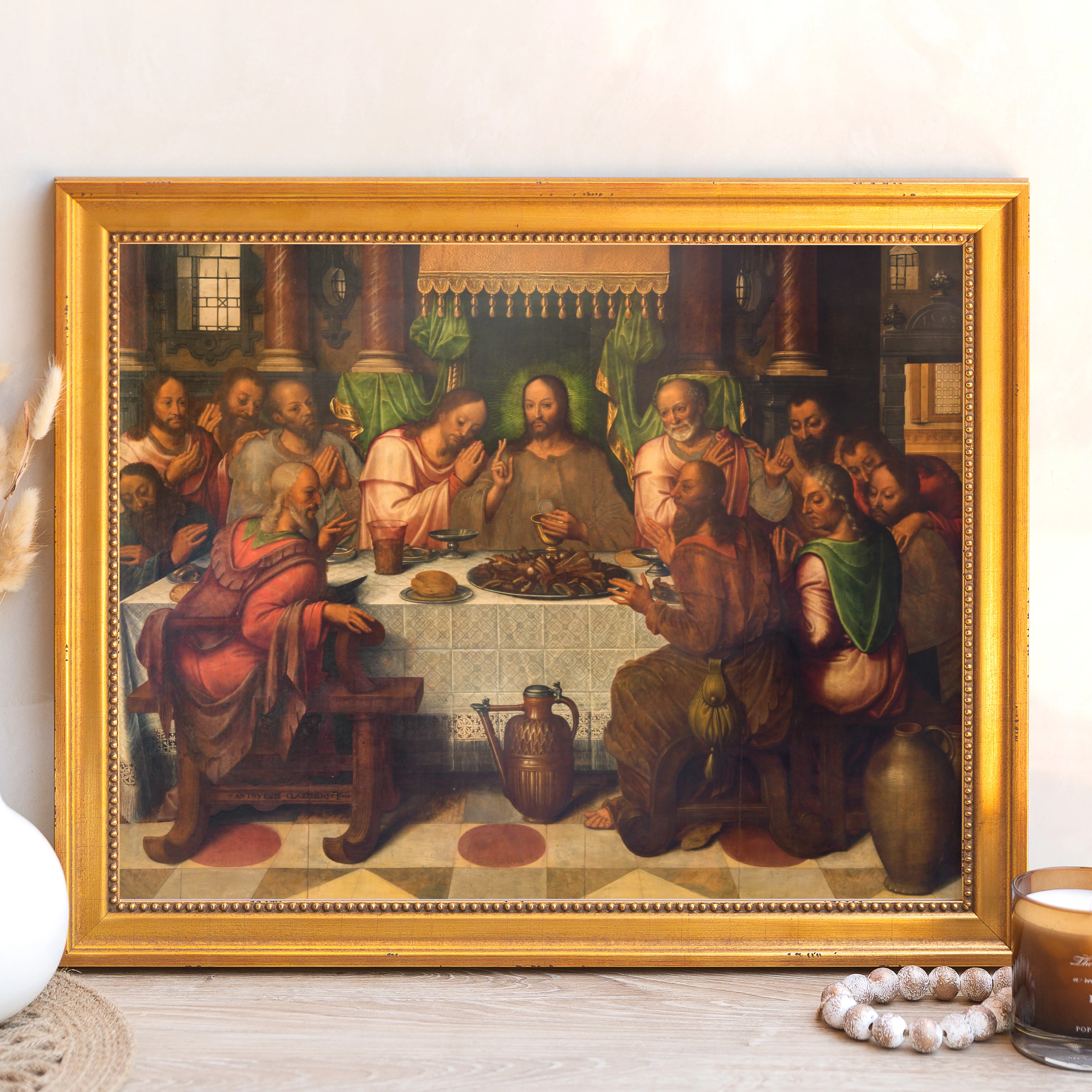 Clacius' The Last Supper Framed Canvas - Sacred Signature Collection - Image 6