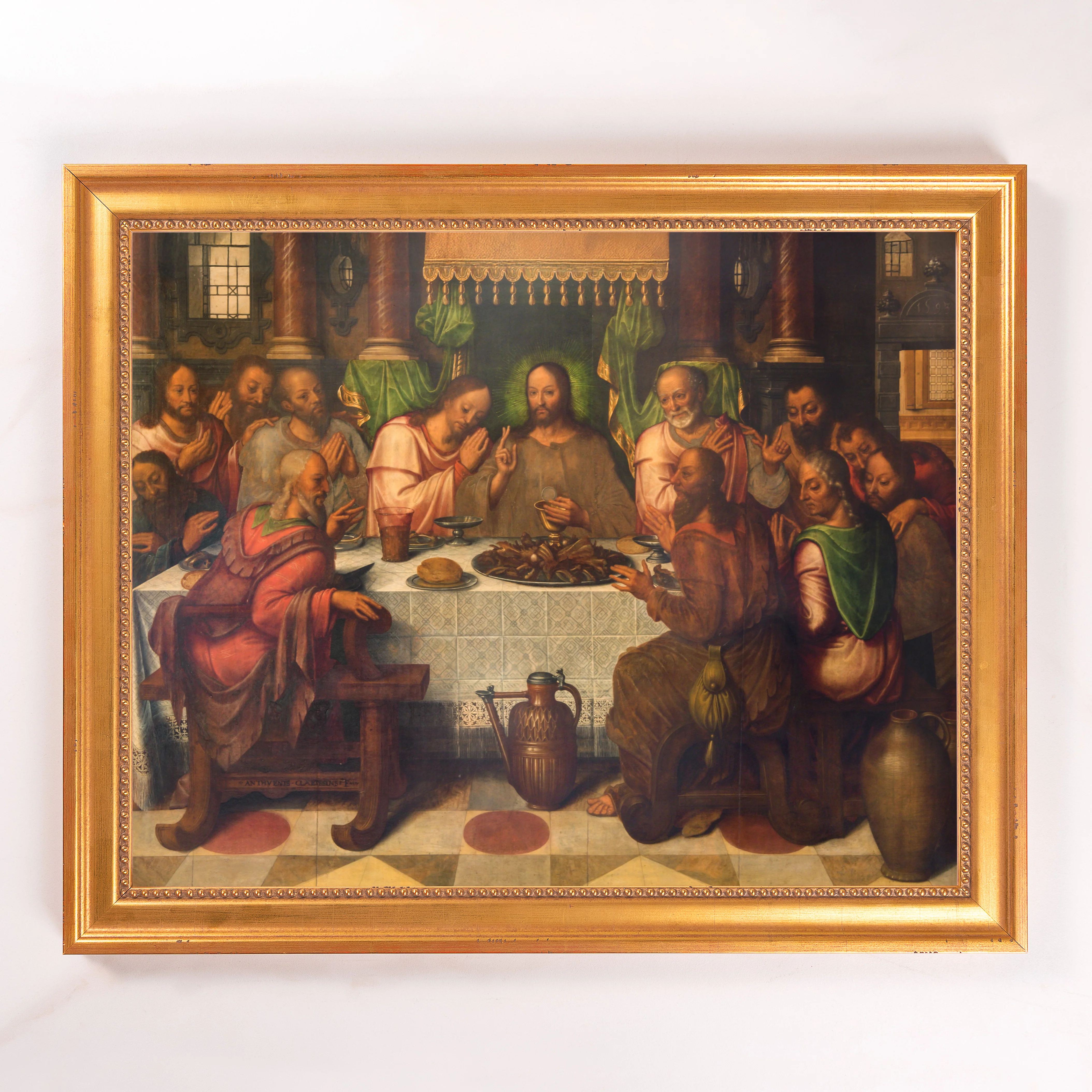 Clacius' The Last Supper Framed Canvas - Sacred Signature Collection - Image 7