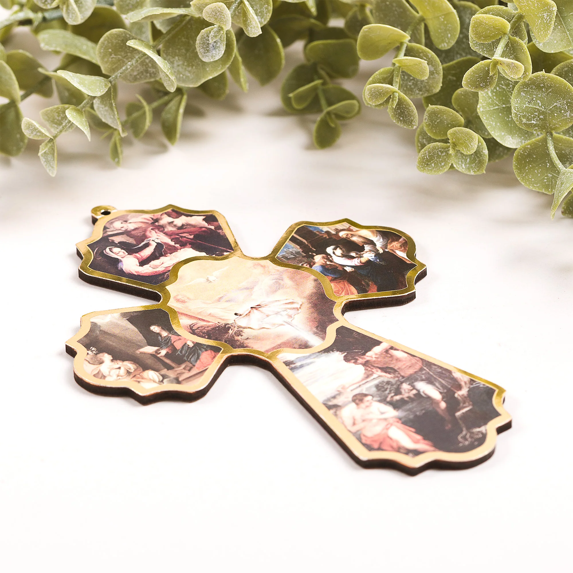 Classic Baptism Wall Cross - 4" x 6" - Image 2