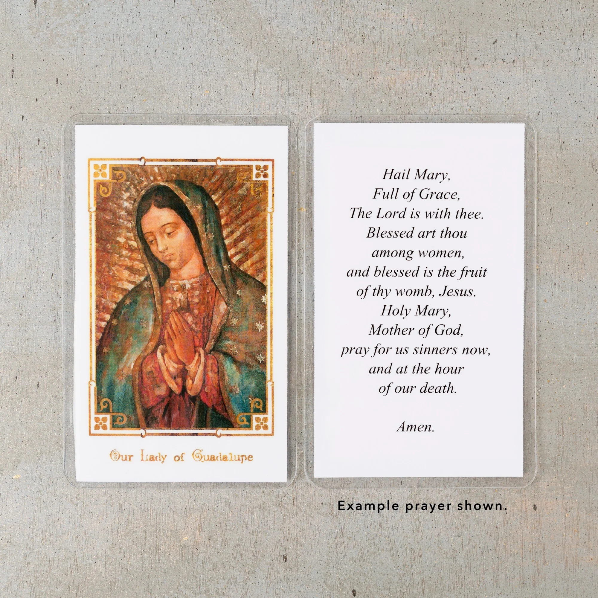 Laminated Classic Our Lady of Guadalupe Prayer Card