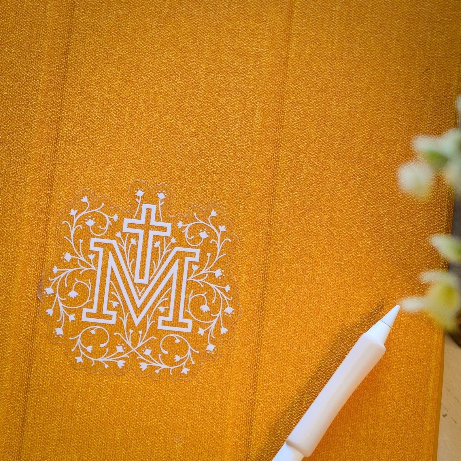 Clear Marian Cross Vinyl Sticker - Image 3