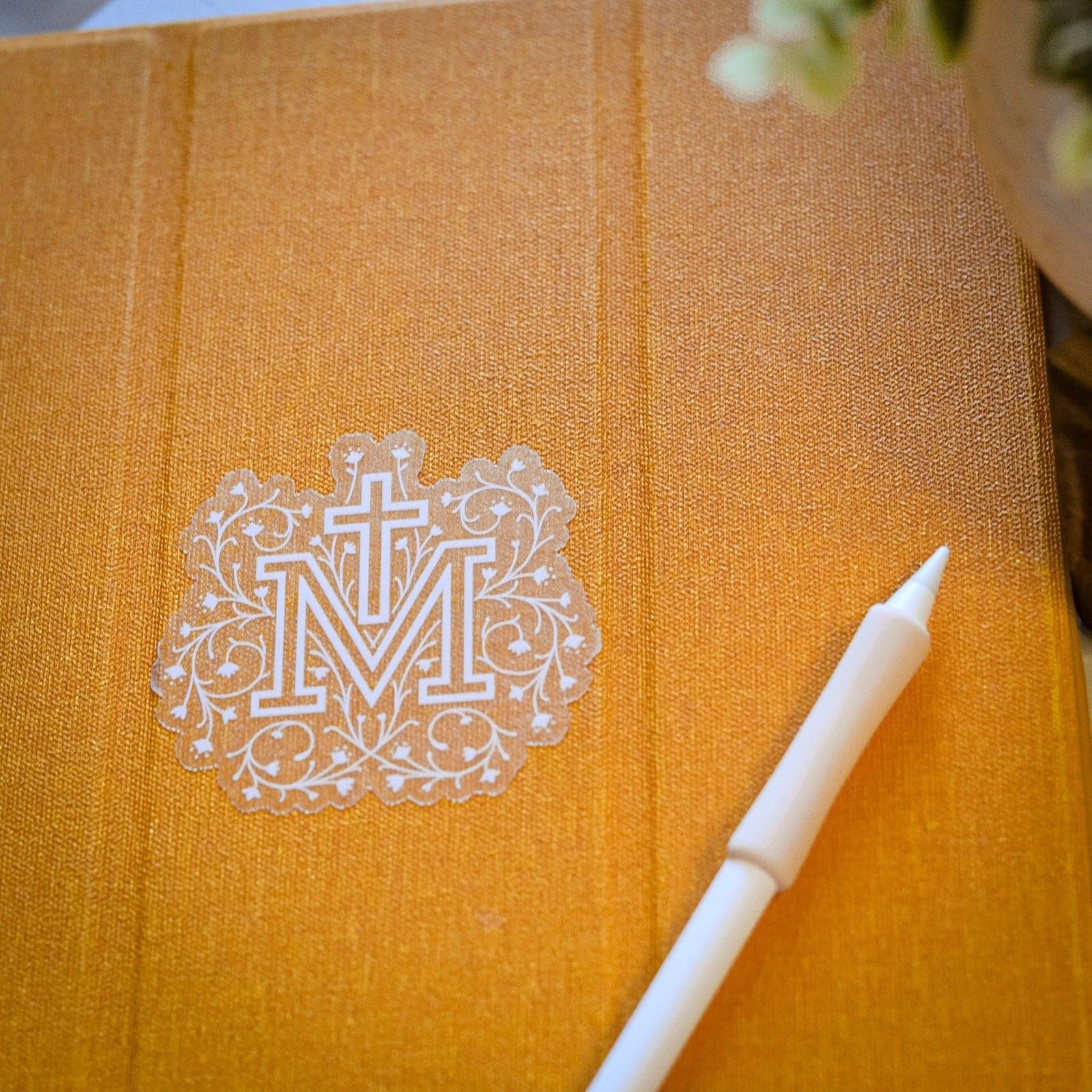 Clear Marian Cross Vinyl Sticker - Image 6