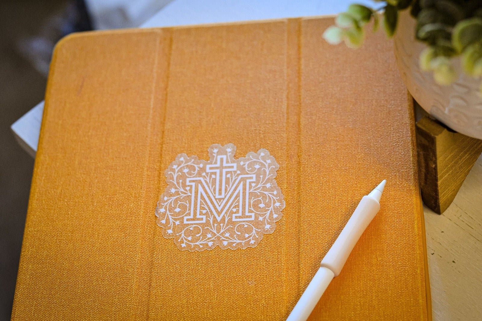 Clear Marian Cross Vinyl Sticker - Image 7