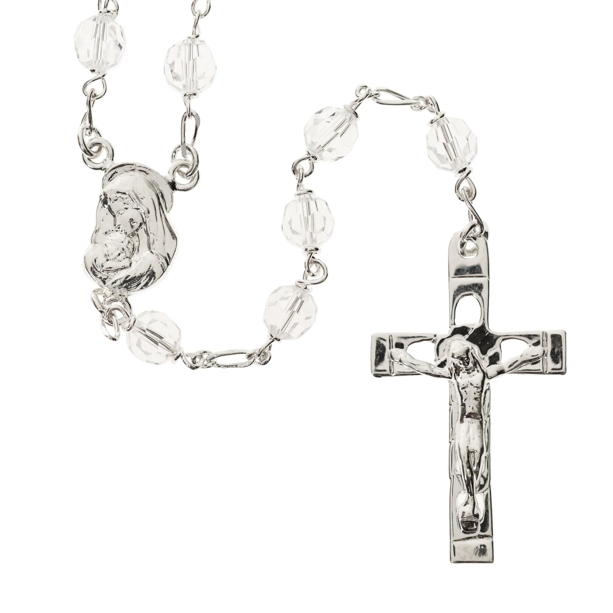 Clear Swarovski Crystal Rosary - Image 3