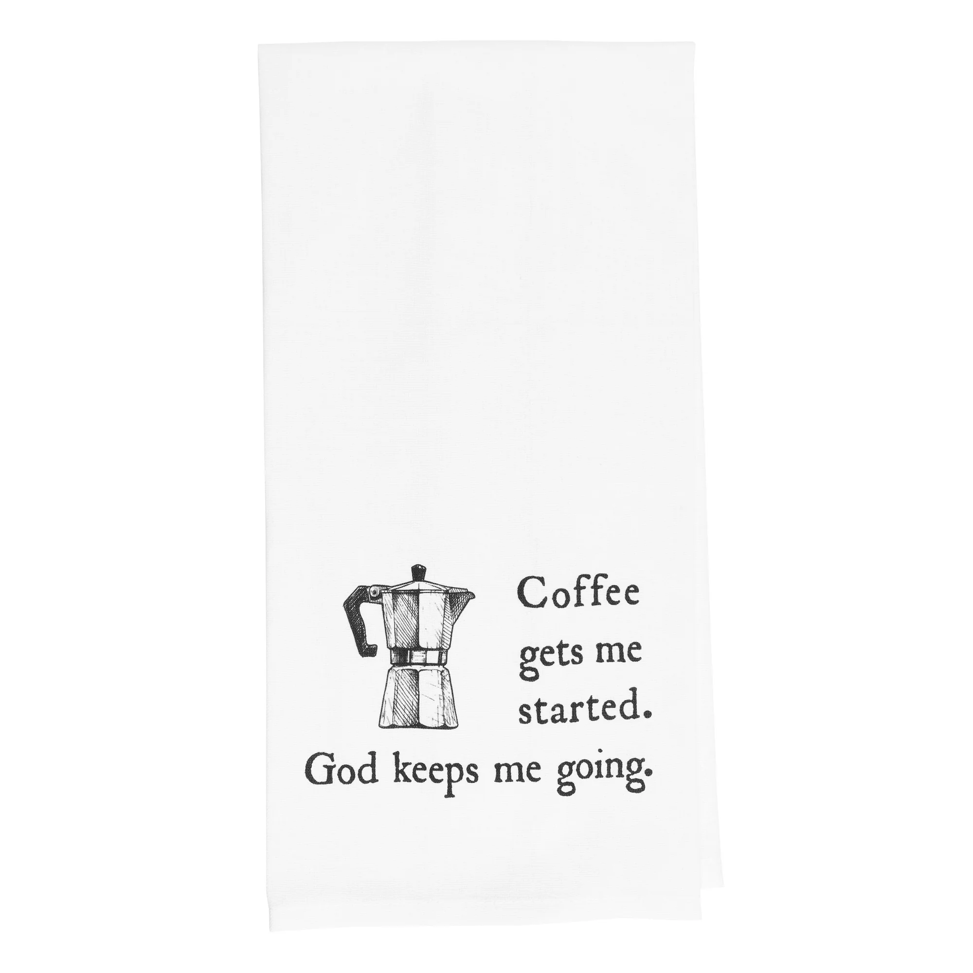 Coffee Gets Me Started Dish Towel - Image 2