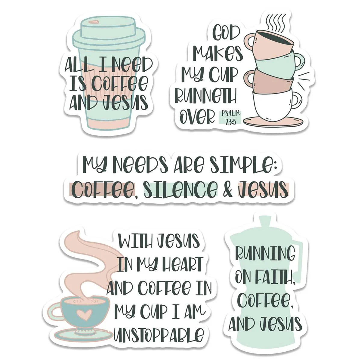 Coffee & Jesus Sticker Set - Image 2