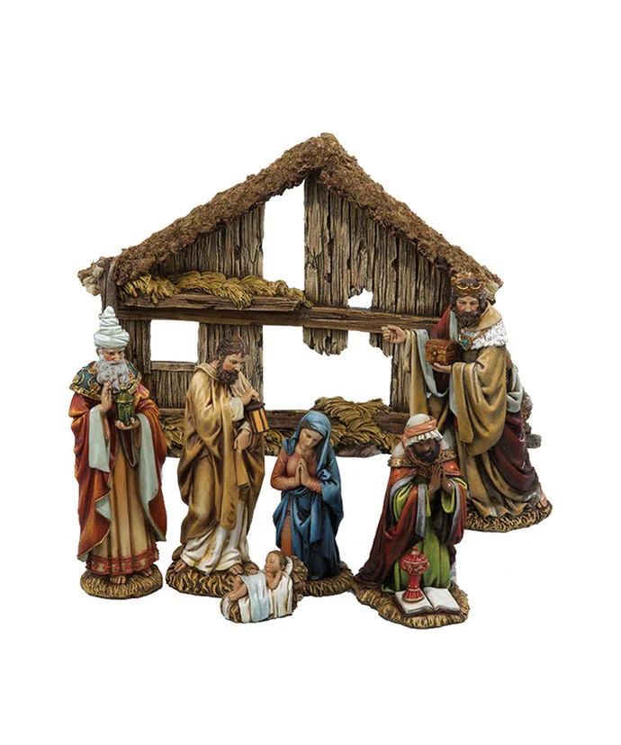 Colorful & Classic Nativity Set - 7 Pieces