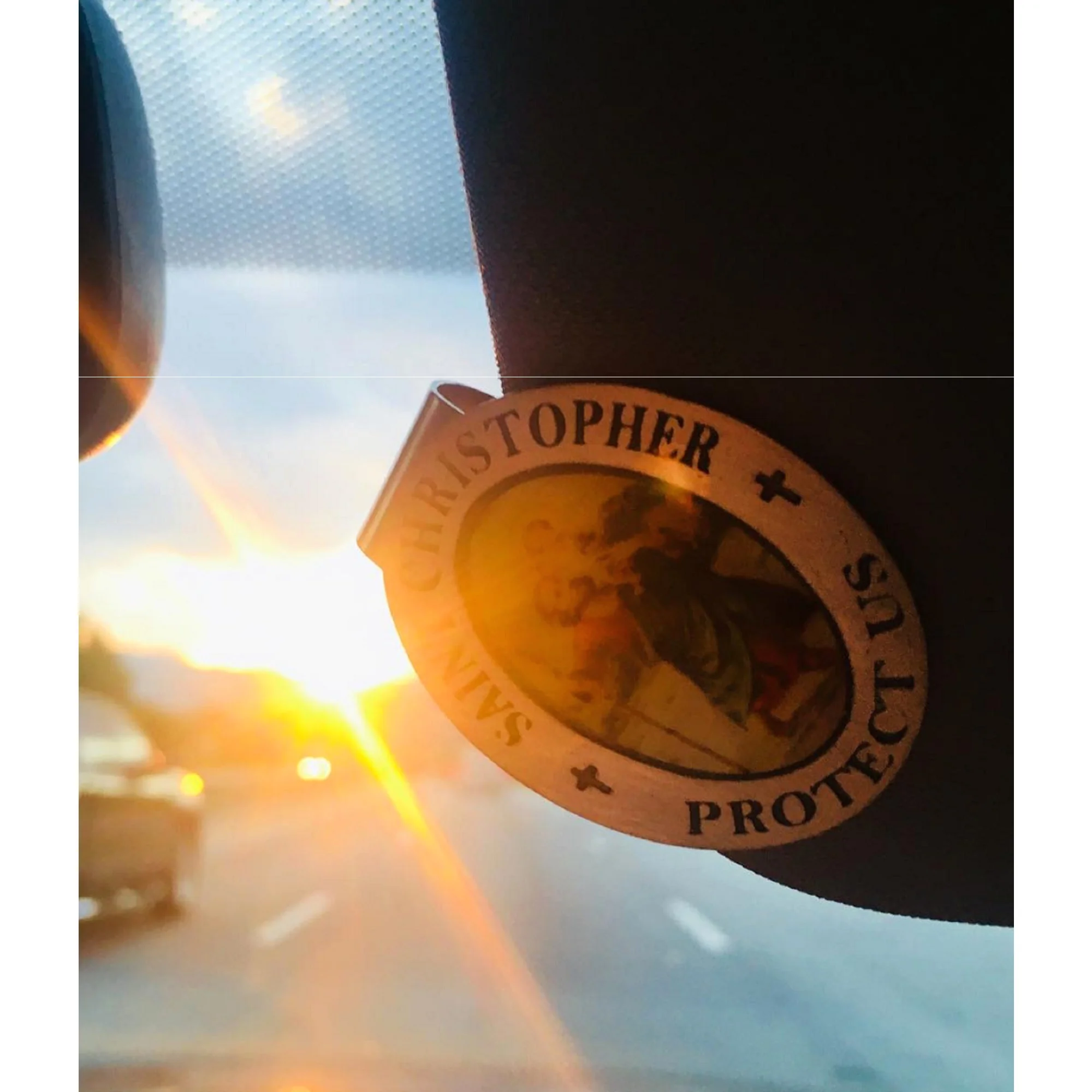 Colorful St. Christopher Visor Clip - Image 2