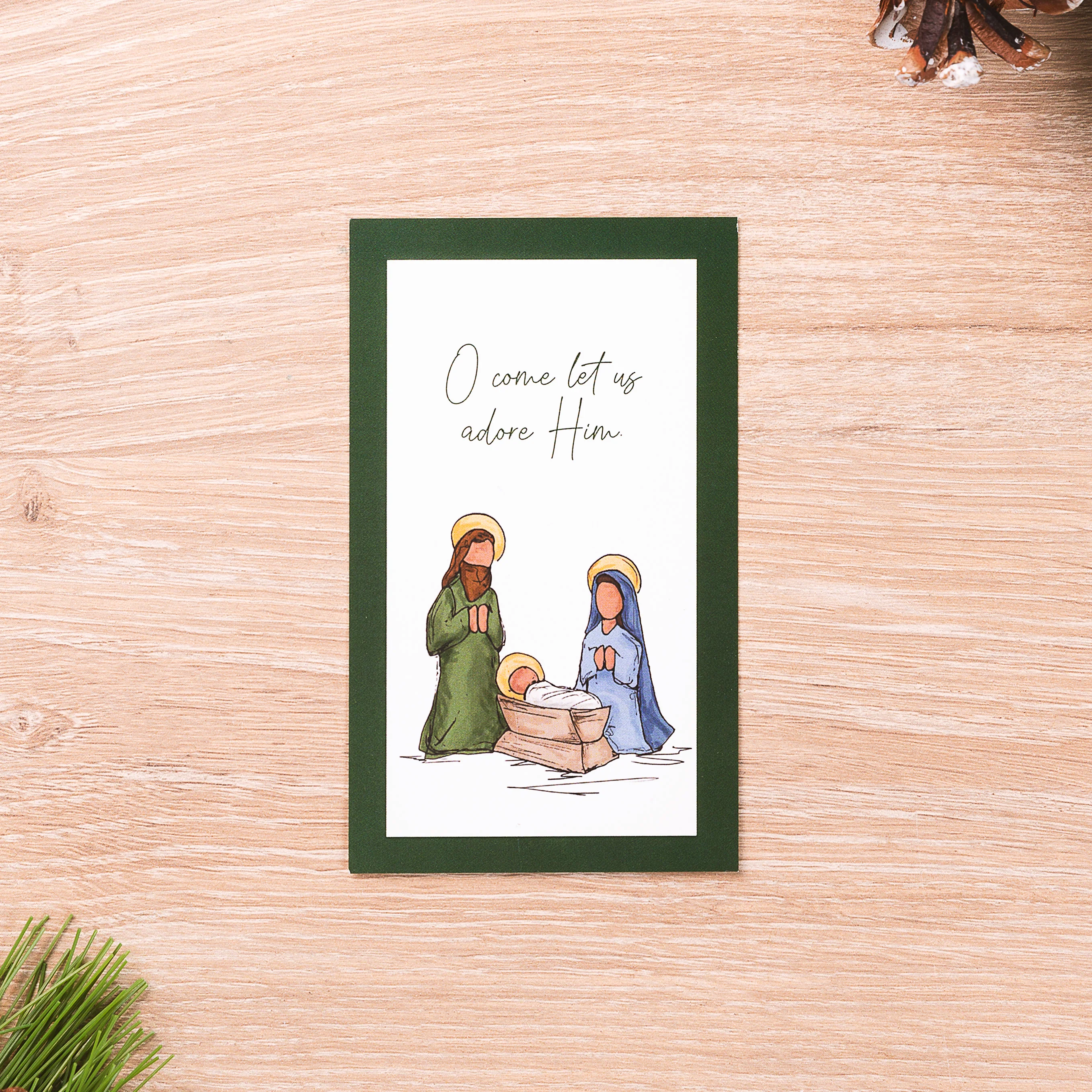 Come Let Us Adore Him Prayer Card - Image 2