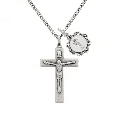 Communion Chalice & Crucifix Pendant