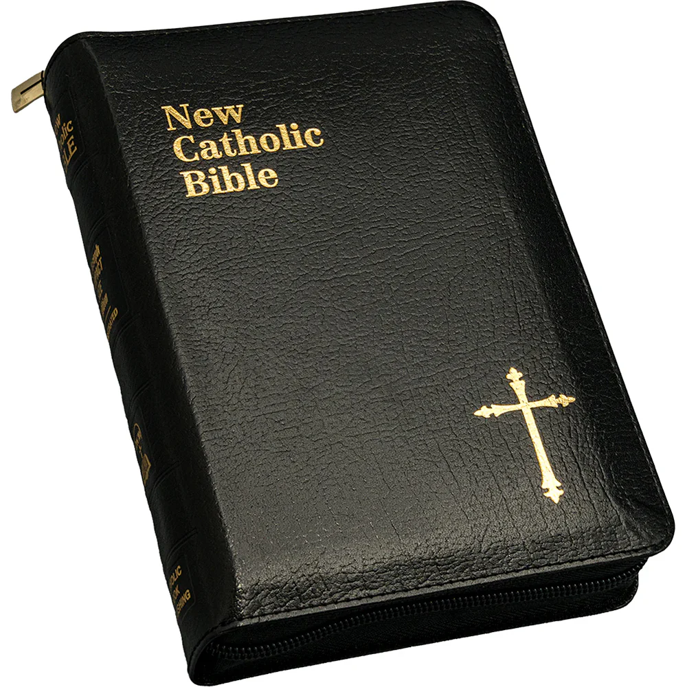 Compact Size St. Joseph New Catholic Bible in Zipper Case - Black or Burgundy - Image 5