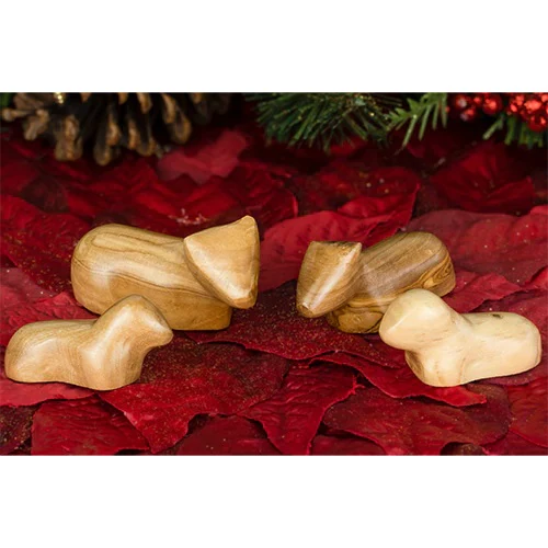 Contemporary Olive Wood Nativity Set - 12 Piece - Image 3