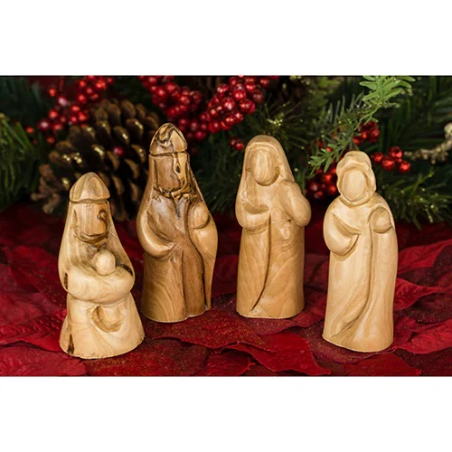 Contemporary Olive Wood Nativity Set - 12 Piece - Image 5