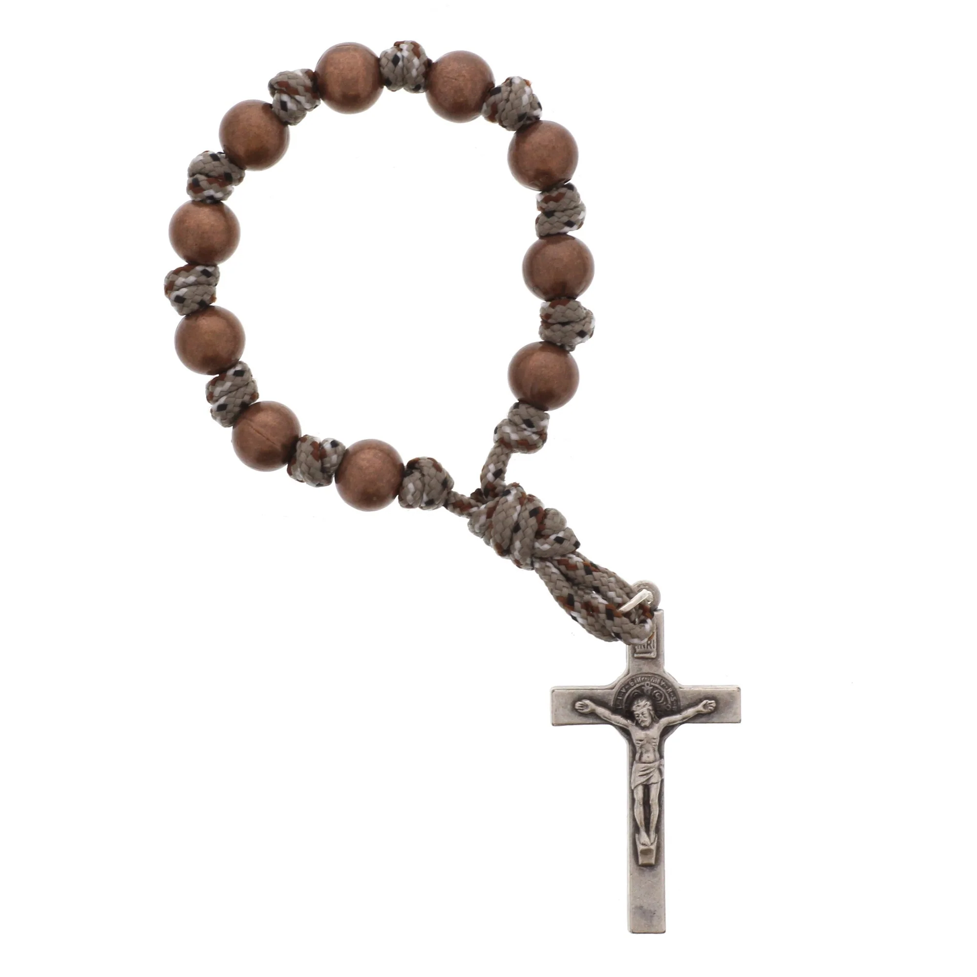 Copper St. Benedict Paracord Decade Rosary - Image 2