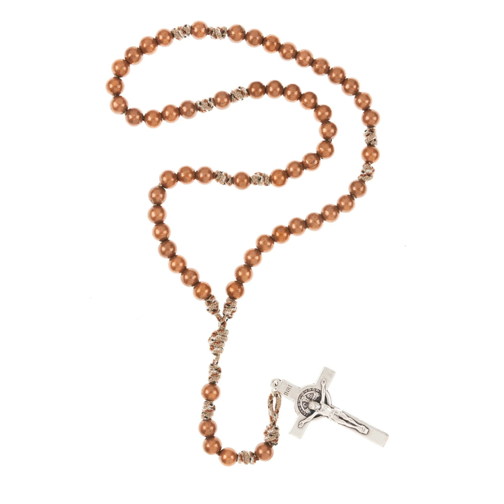 Copper St. Benedict Paracord Rosary - Image 3