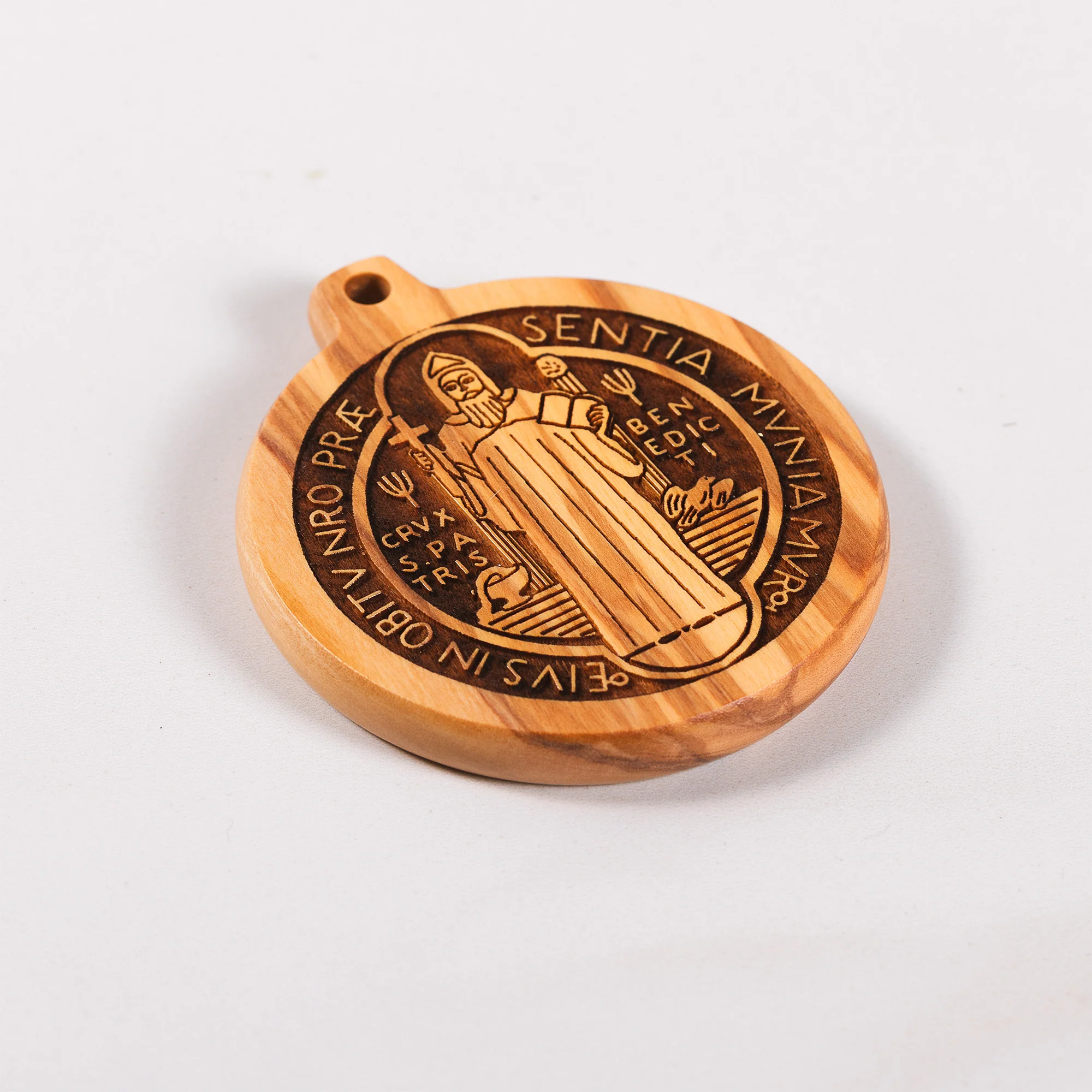 Olive Wood St. Benedict Medal Home Blessing - Image 3
