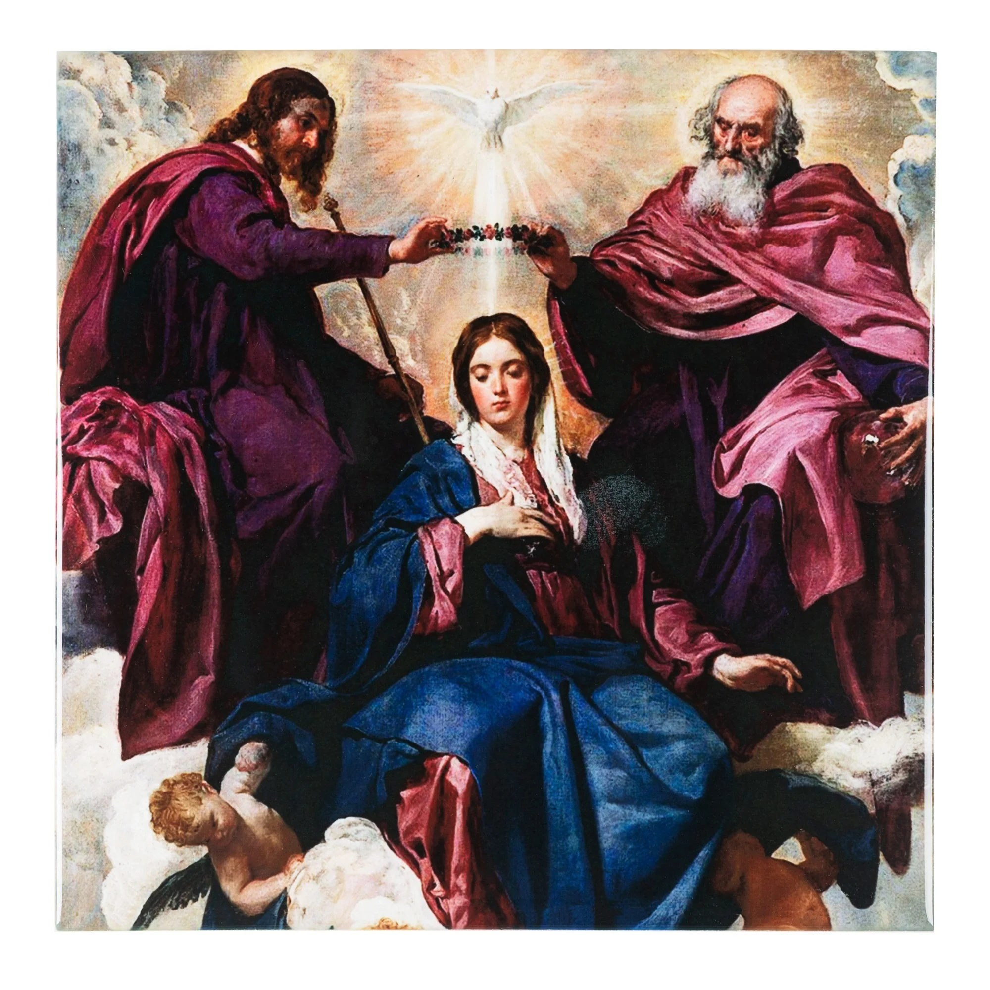 Coronation of the Virgin Ceramic Tile - Image 2