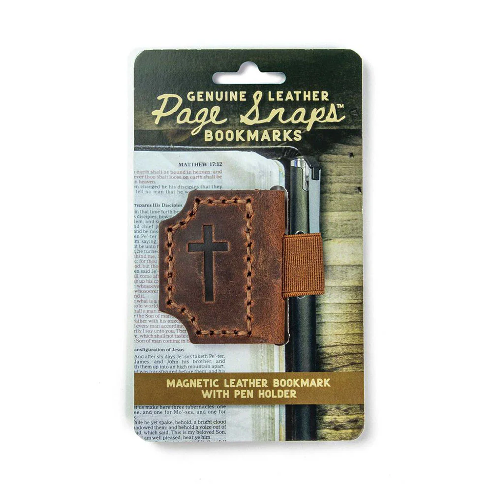 Cross Leather Magnetic Bookmark