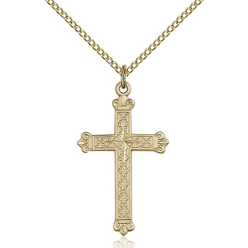 Cross Pendant, Bliss, 14Kt Gold-Filled 1 18 X 5/8"
