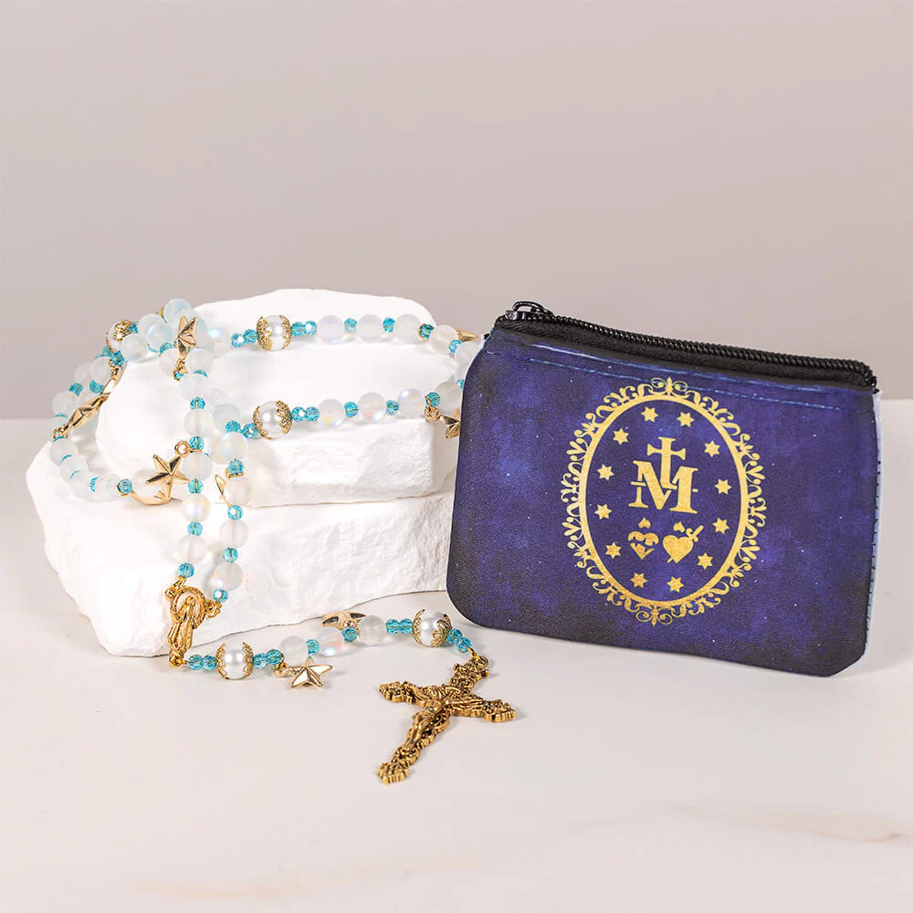 Crown of Stars Rosary & Miraculous Rosary Pouch Gift Set - Image 2