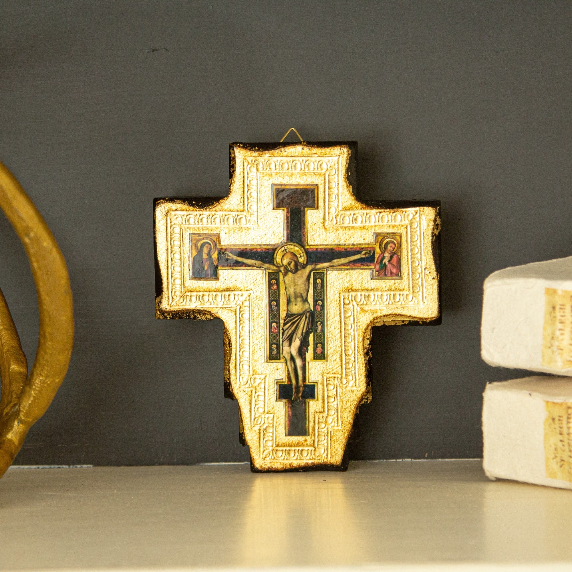 Crucifix by Giotto Italian Plaque