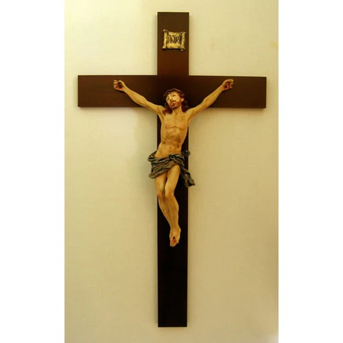 Crucifix with Hand-Painted Corpus - 41 inch