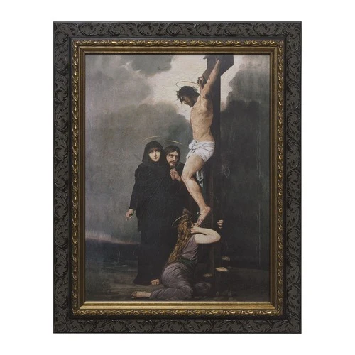 Crucifixion of our Lord in Dark Ornate Frame - 24" x 36"