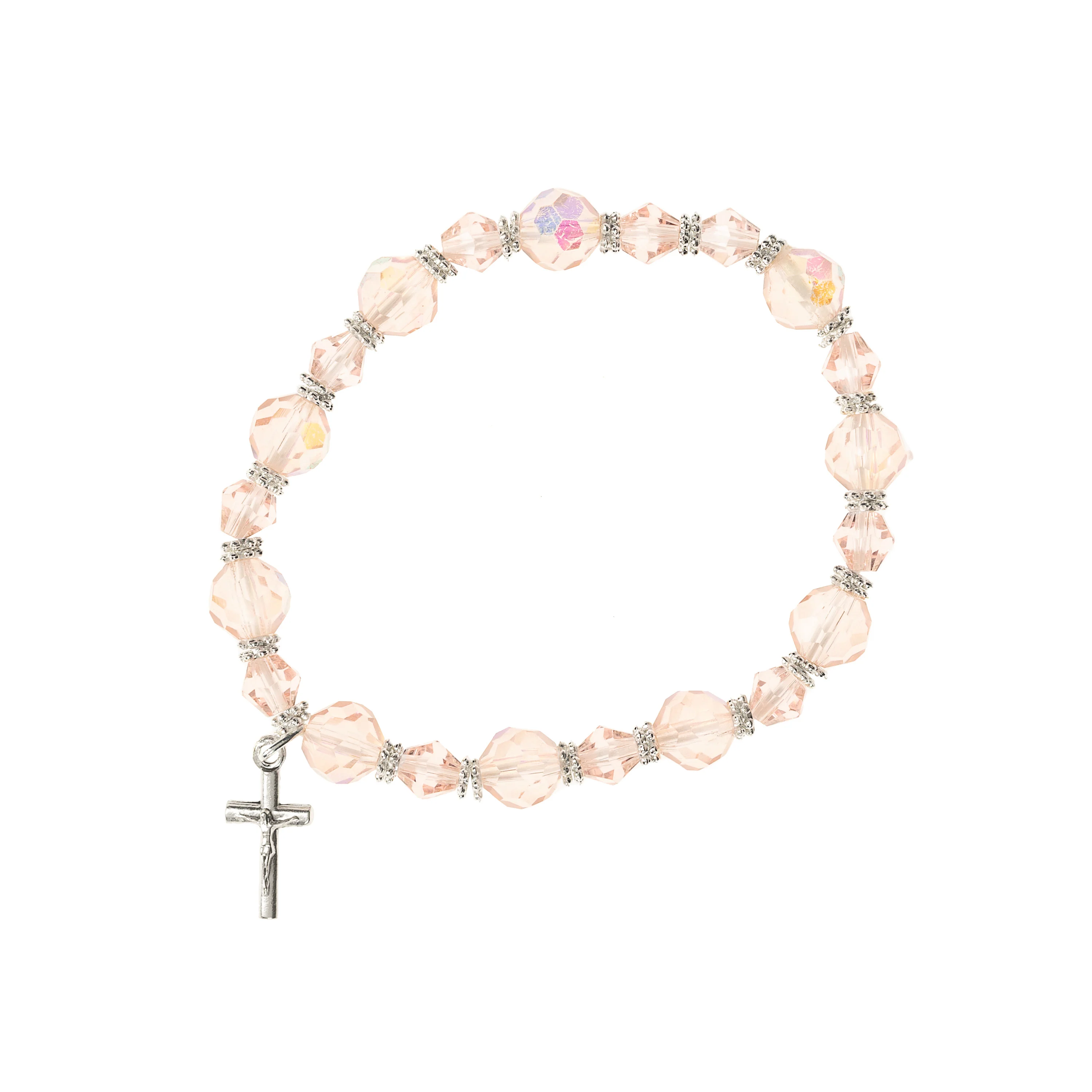 Crystal Rosary Bracelet – Pink or Dark Blue - Image 2