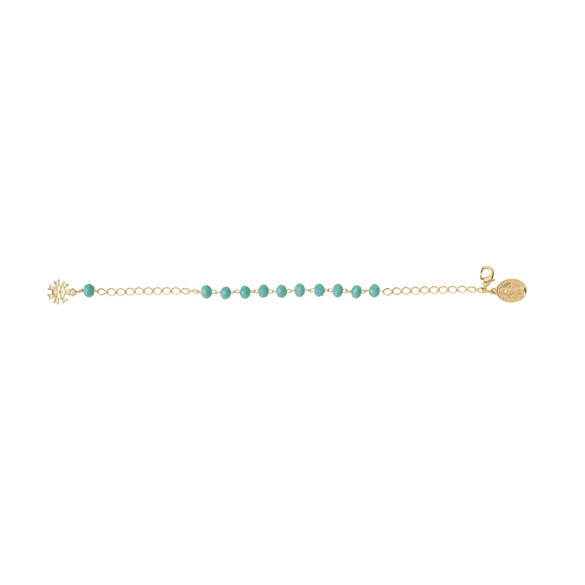 Crystal Rosary Bracelet - White or Aqua - Image 3