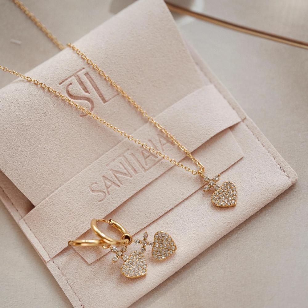 Crystal Sacred Heart Necklace - Image 3