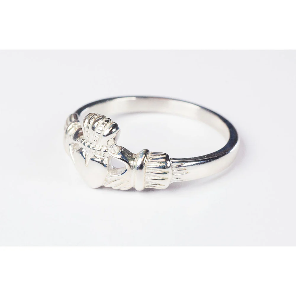 Cutout Sterling Silver Claddagh Ring - Multiple Sizes - Image 2
