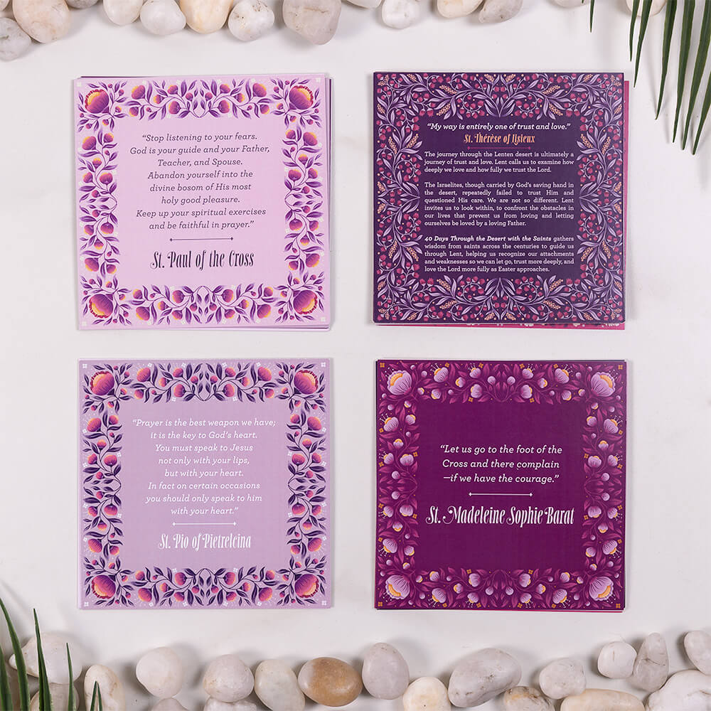 Daily Saints of Lent Inspirational Card & Easel Set - Image 3
