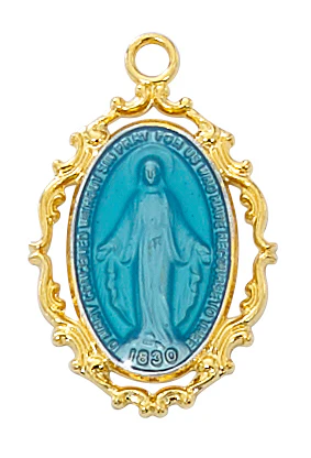 Radiant Baroque Miraculous Medal Necklace
