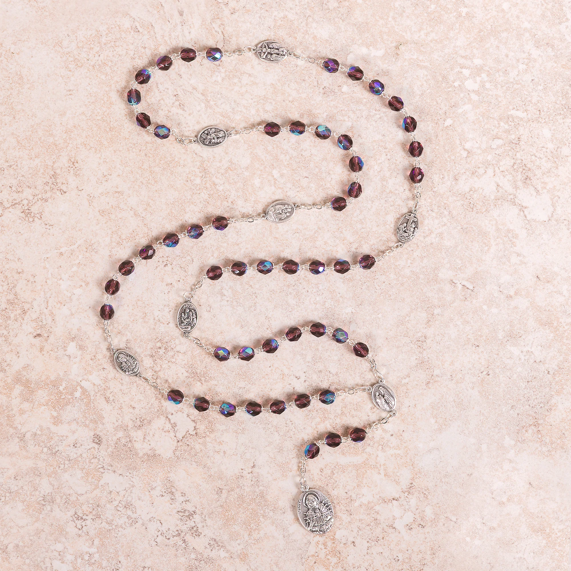 Dark Amethyst Seven Sorrows Chaplet - Image 2