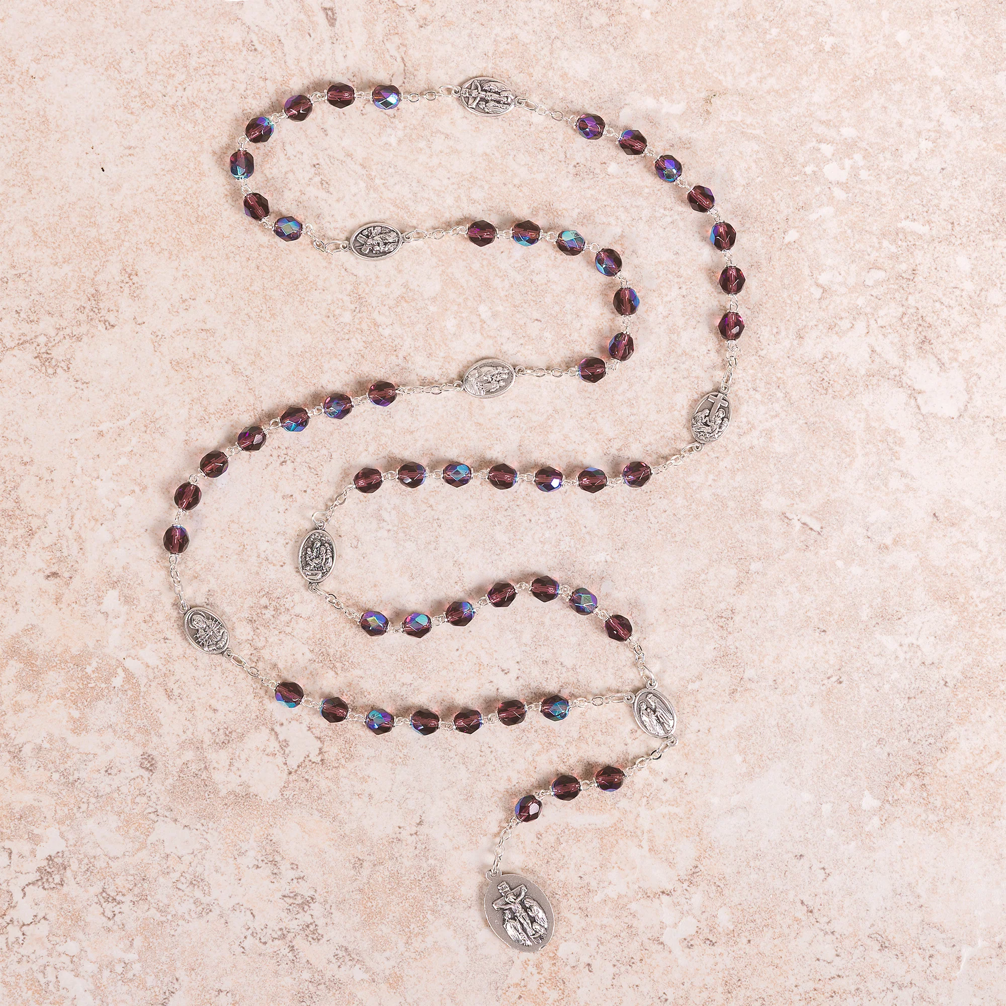 Dark Amethyst Seven Sorrows Chaplet - Image 3