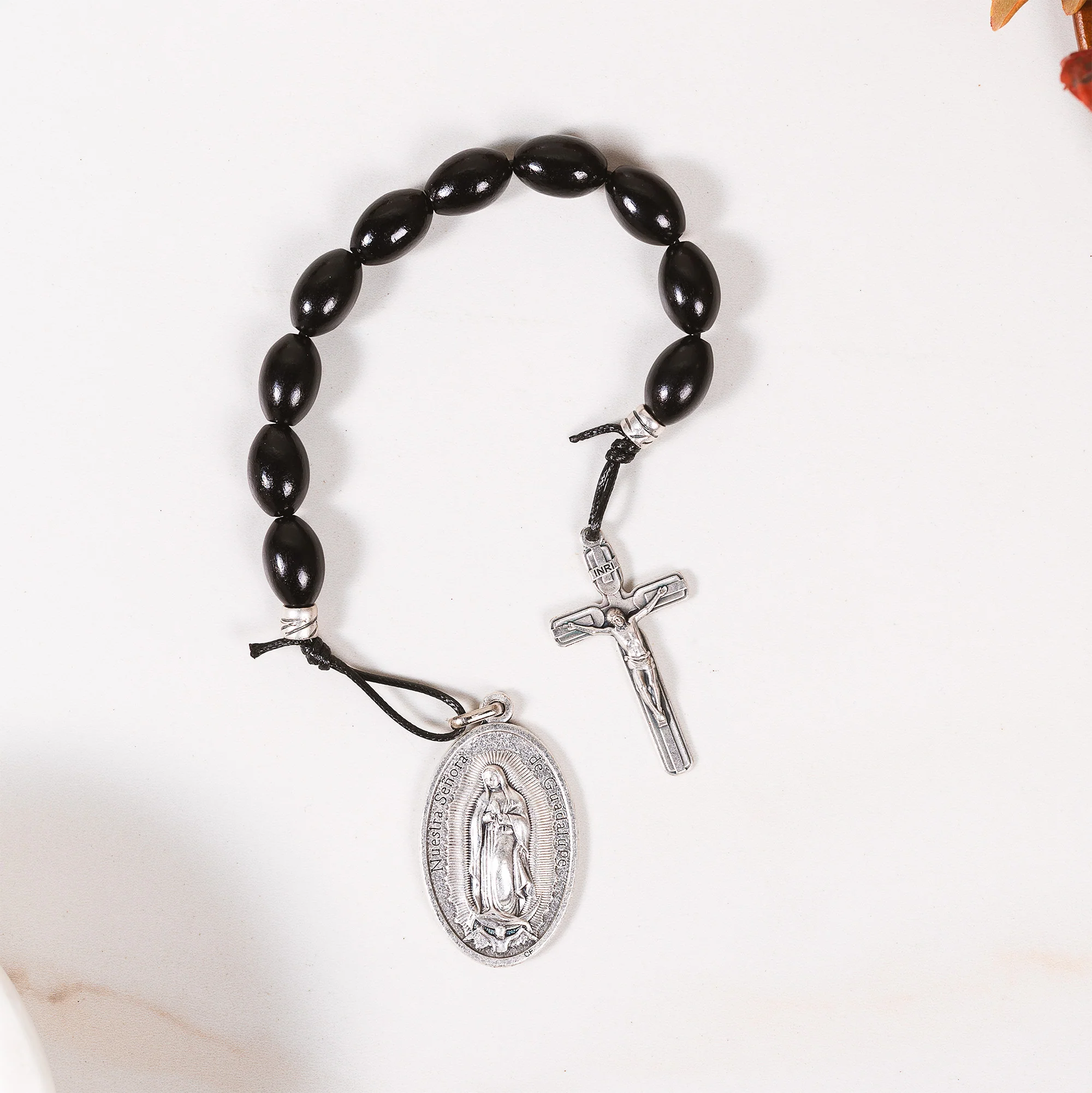 Black St. Joseph One Decade Rosary Tenner & Prayer Card - Image 2