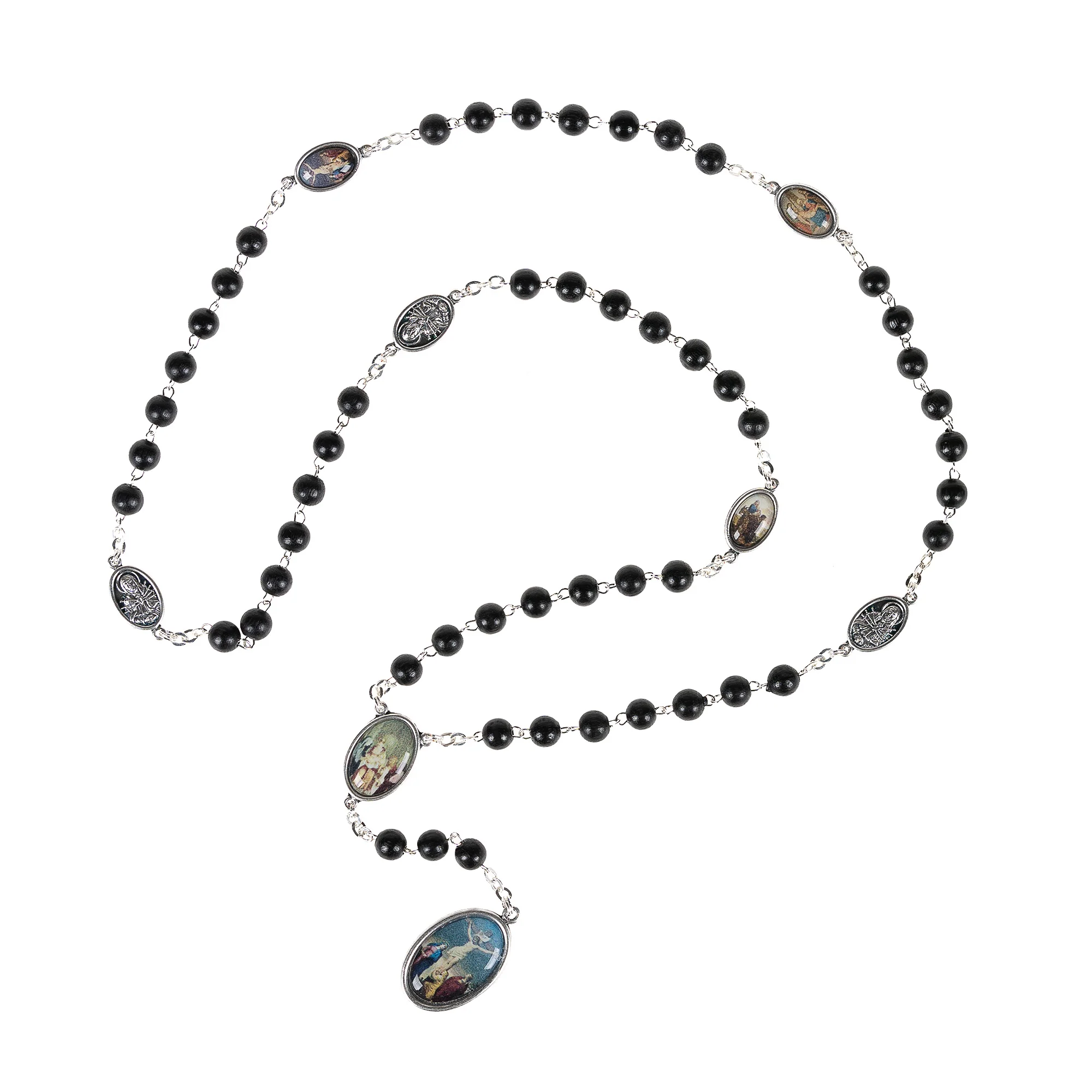 Black Wood & Silver Seven Sorrows Chaplet